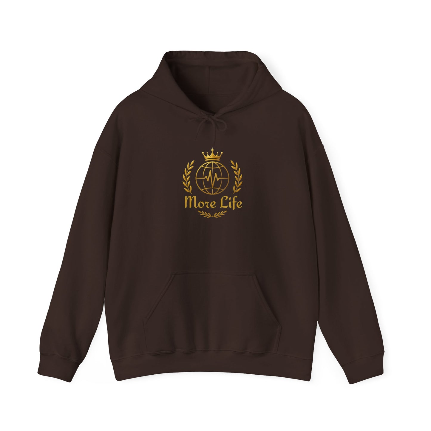 Hoodie — 'More Life' Gold Crown Emblem Pullover
