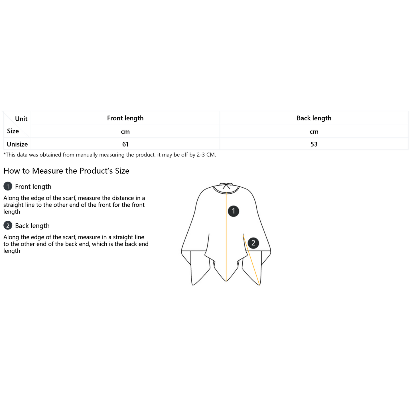 Lades Poncho (more life) front print