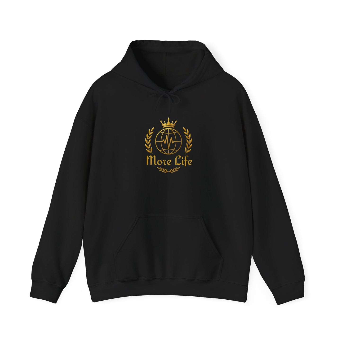 Hoodie — 'More Life' Gold Crown Emblem Pullover