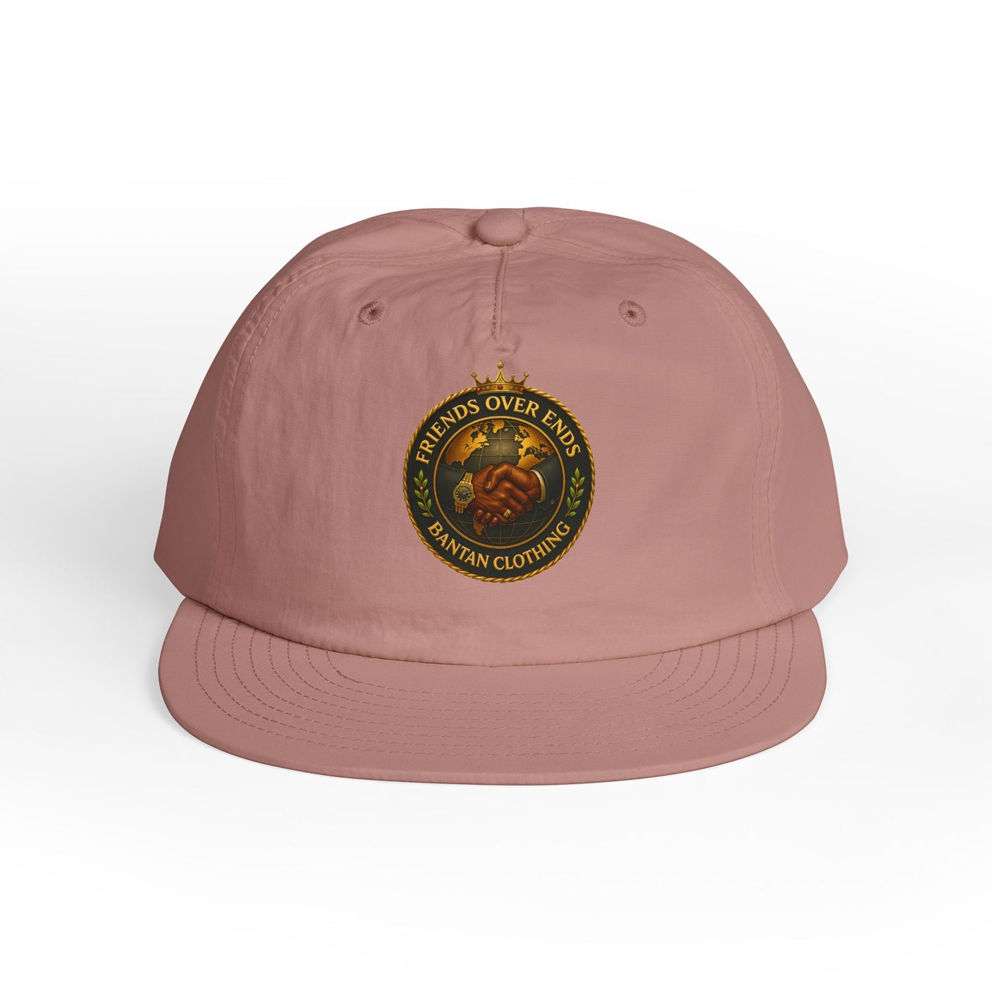 Surf Cap — 'Friends Over Foes' Embroidered Logo Snapback Hat
