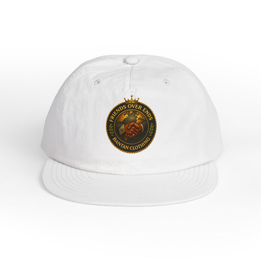 Surf Cap — 'Friends Over Foes' Embroidered Logo Snapback Hat
