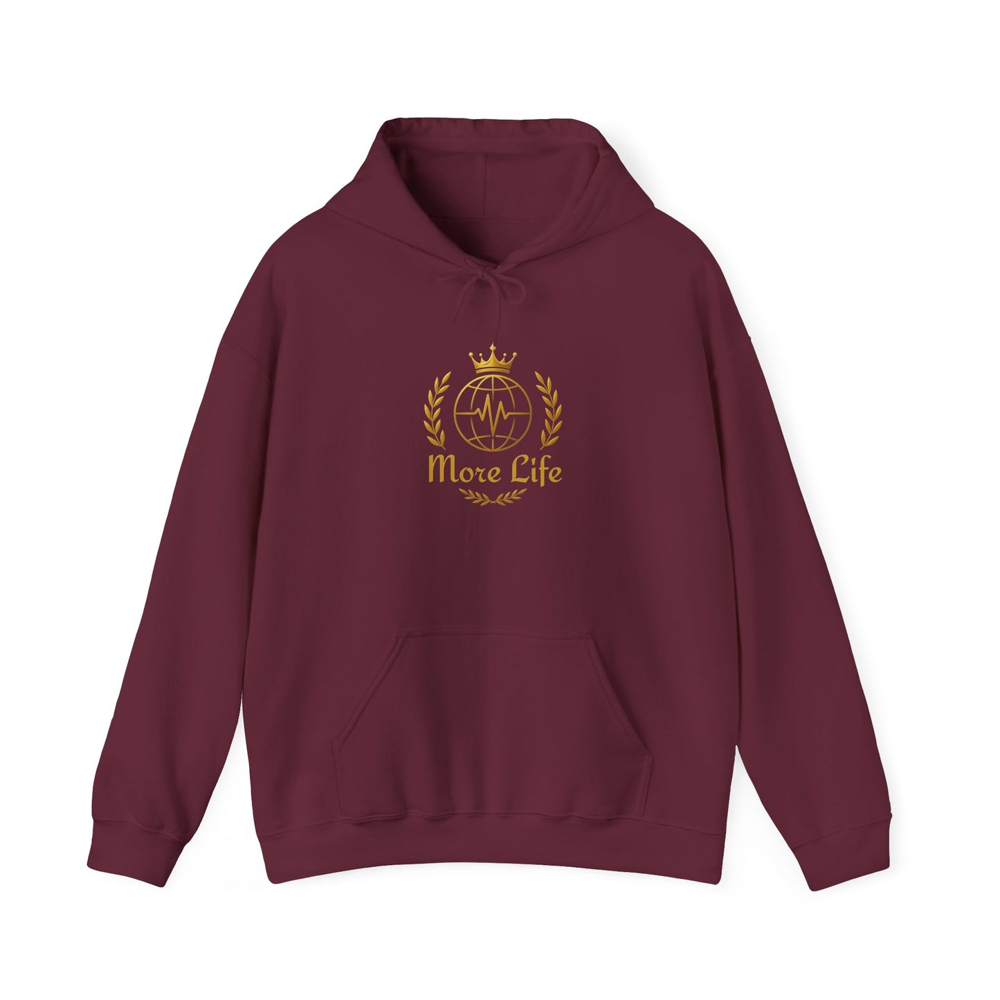 Hoodie — 'More Life' Gold Crown Emblem Pullover