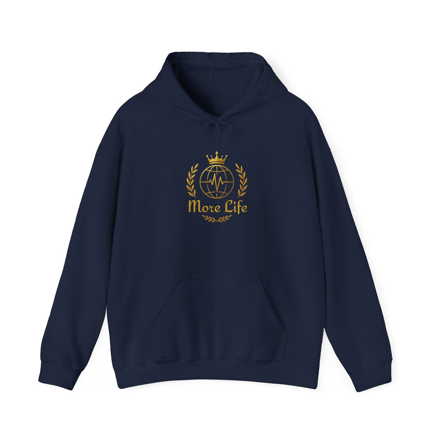 Hoodie — 'More Life' Gold Crown Emblem Pullover