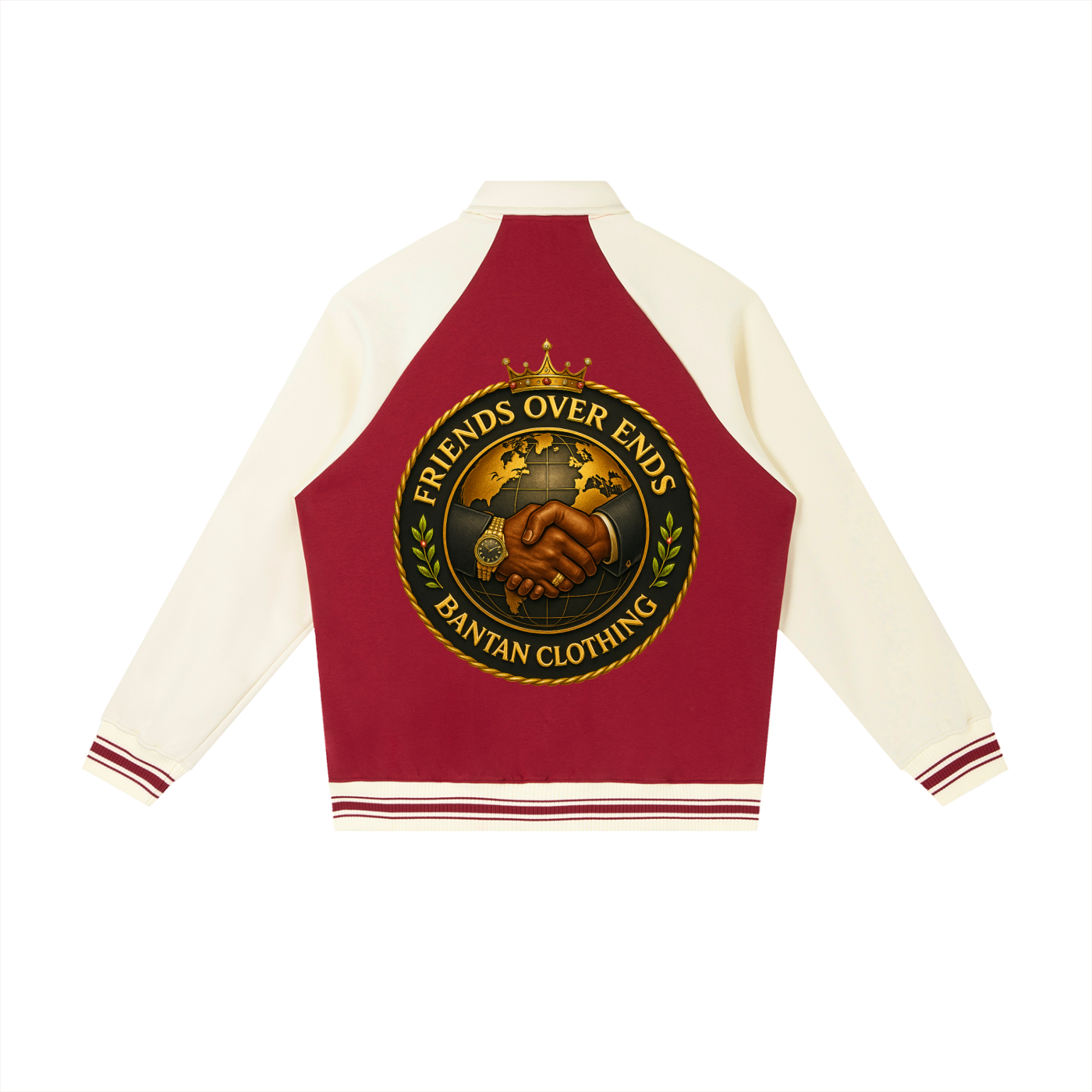 Contrast Raglan Sleeve Baseball Jacket