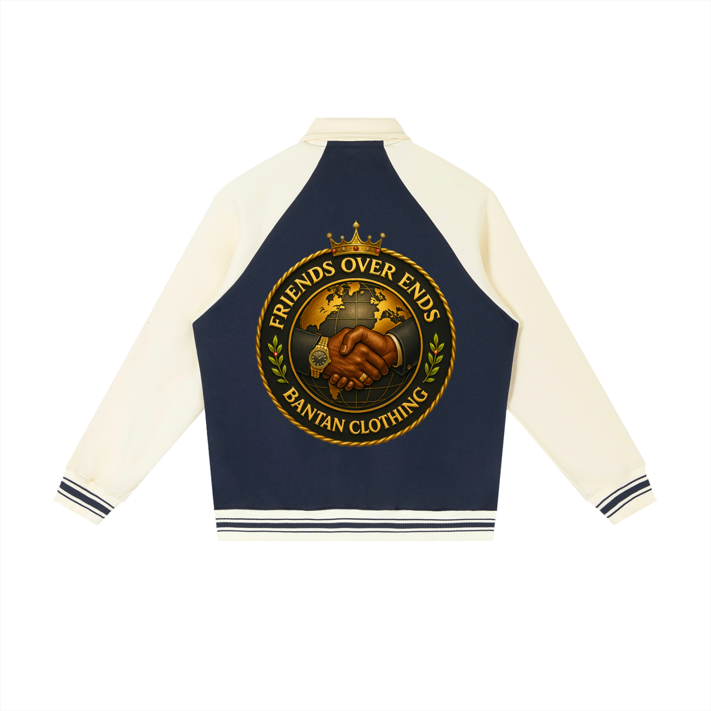 Contrast Raglan Sleeve Baseball Jacket