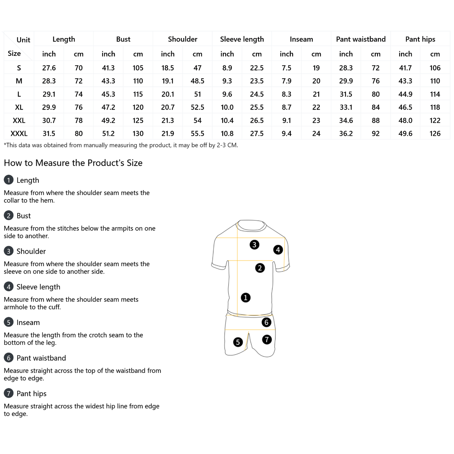 DTF 6 Sides Design Print Men's Short Sleeve Sets